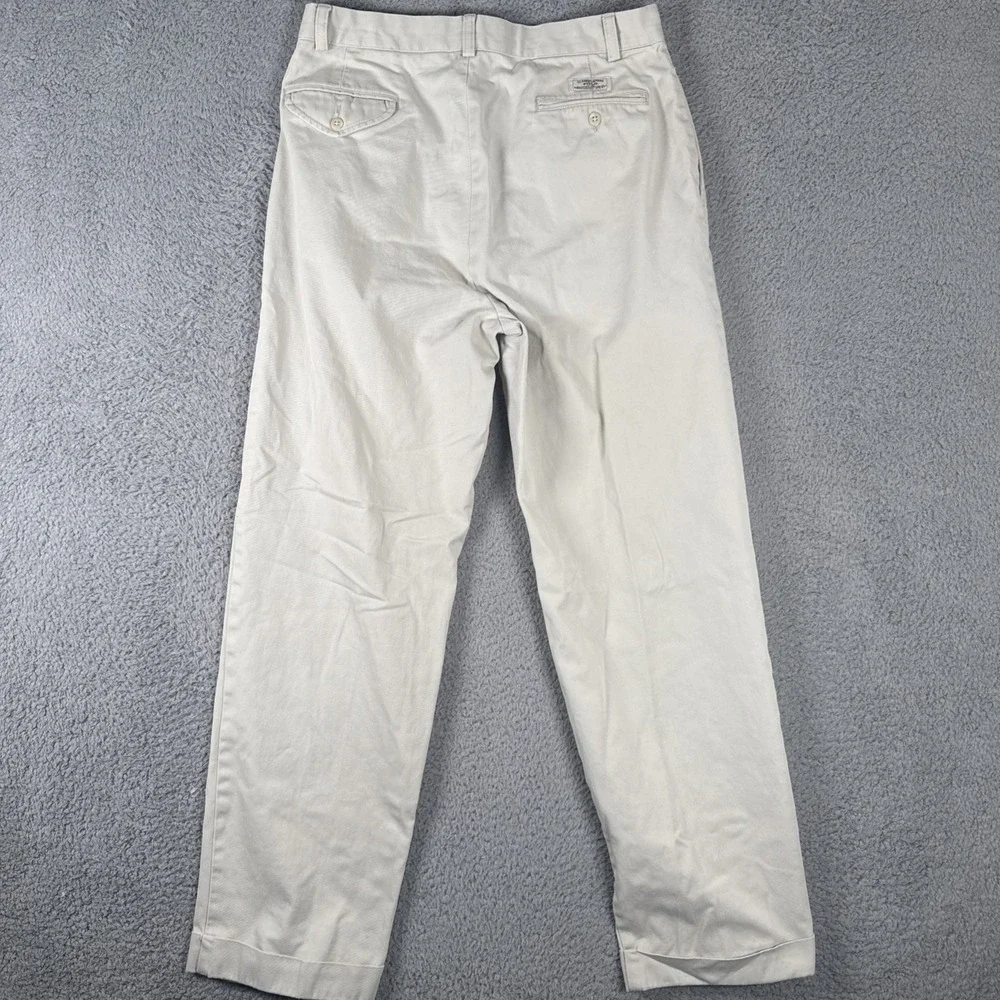 VTG Polo Ralph Lauren Hammond Pants Men's 33x32 Chino Pleated Cuffed Preppy